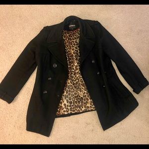 Woman’s Express Black wool Peacoat